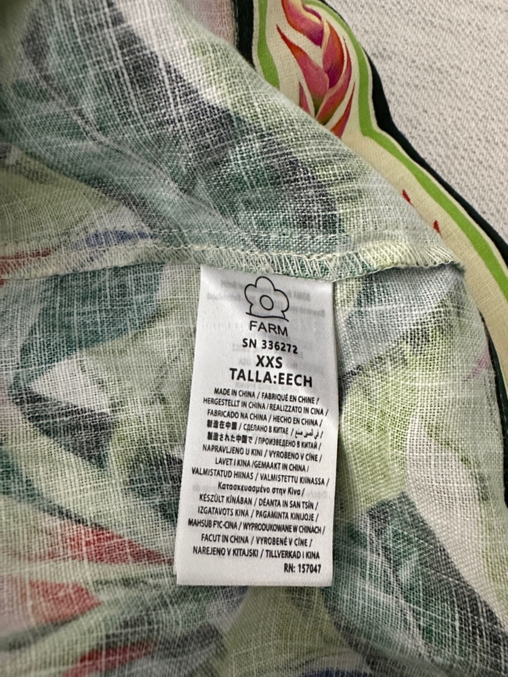 Farm Rio Heli Leaves Pearl Midi Dress sz XXS BNWT - Picture 10 of 11